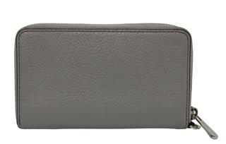MICHAEL KORS FULTON LARGE FLAT MULTIFUNCTION LEATHER PHONE CASE WALLET GREY